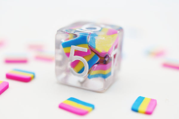 Pride Flag Single D6 Plastic Dice Foam Brain Games