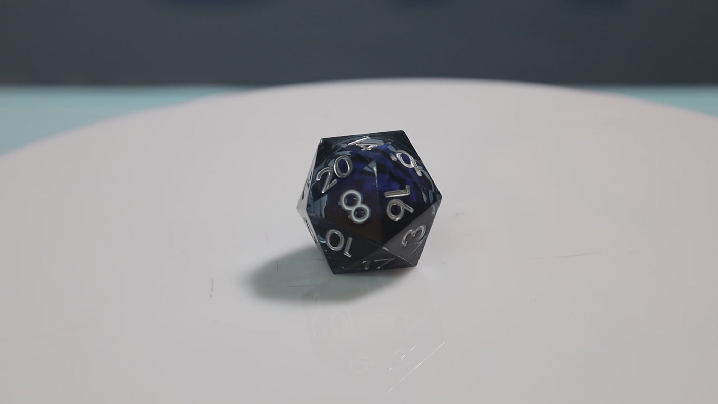 35mm Moving Eye D20 - Purple Cyclops Eye