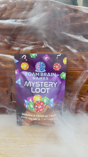 Epic Mystery Loot: Mini Metal RPG Set + Enamel Pin Mystery Loot Foam Brain Games