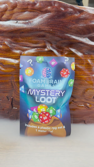 Mystery Loot: Plastic RPG Dice Set & Bonus Metal Die Mystery Loot Foam Brain Games