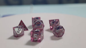 Sharp Edge Moving Eye RPG Dice Set - Bloodshot Plastic Dice Foam Brain Games