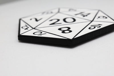 D20 Pin: Shadow Variant Black Enamel Pin Foam Brain Games