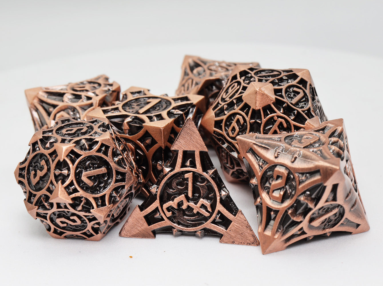 Quiver of Arrows: Copper Arrow - Metal RPG Dice Set Metal Dice Foam Brain Games