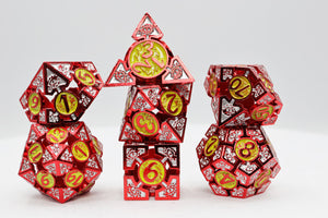 Oculus: Ablaze - Metal RPG Dice Set Metal Dice Foam Brain Games