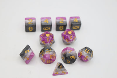 Asexual Heartbeat Dice Set Plastic Dice Foam Brain Games