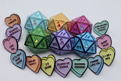 Mystery Loot: Candy Hearts 2 Metal Dice Foam Brain Games