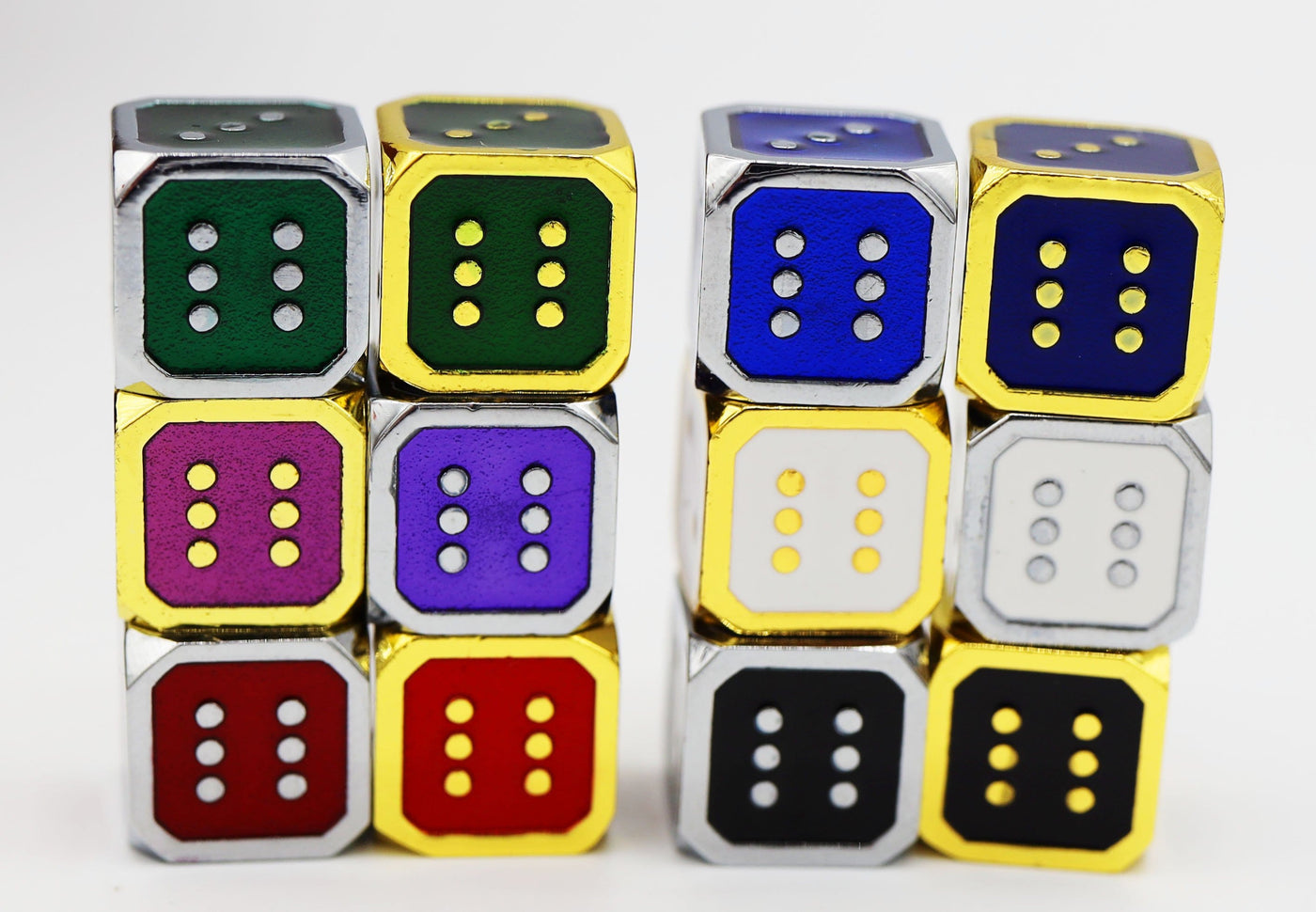 12mm Metal Pip D6 Dice Metal Dice Foam Brain Games