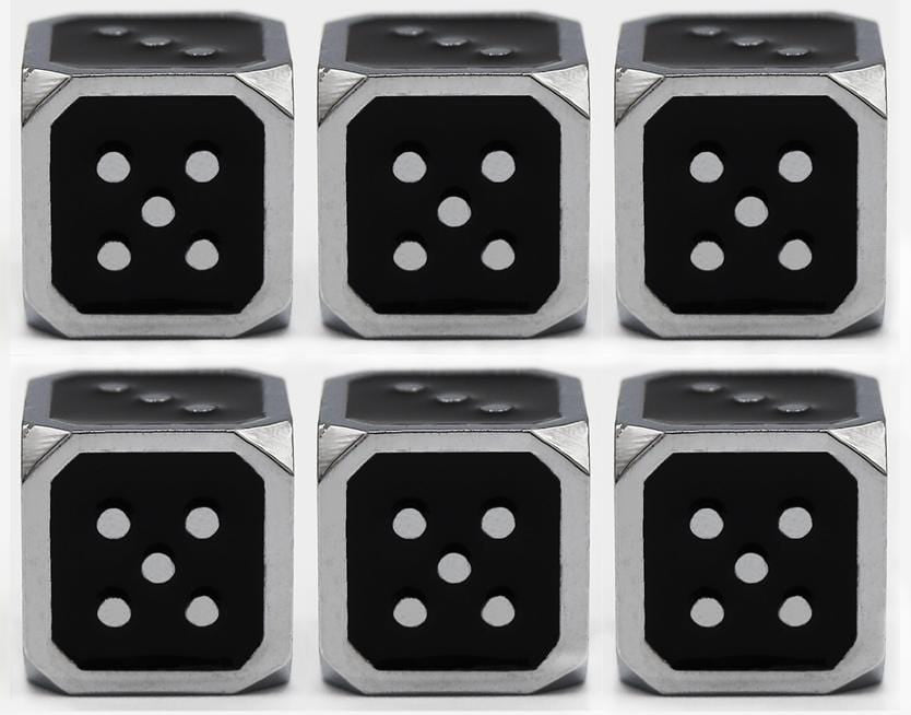 12mm Metal Pip D6 Dice Metal Dice Foam Brain Games