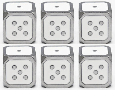 12mm Metal Pip D6 Dice Metal Dice Foam Brain Games