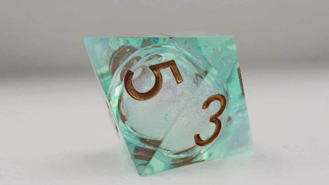 Sharp Edge Liquid Core RPG Dice Set - Green