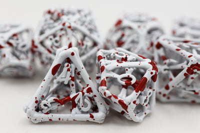 Blood Bones - Hollow Metal RPG Dice Set Metal Dice Foam Brain Games