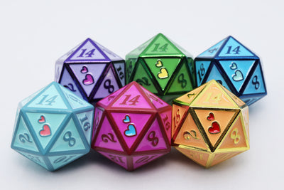 Mystery Loot: Candy Hearts 2 Metal Dice Foam Brain Games