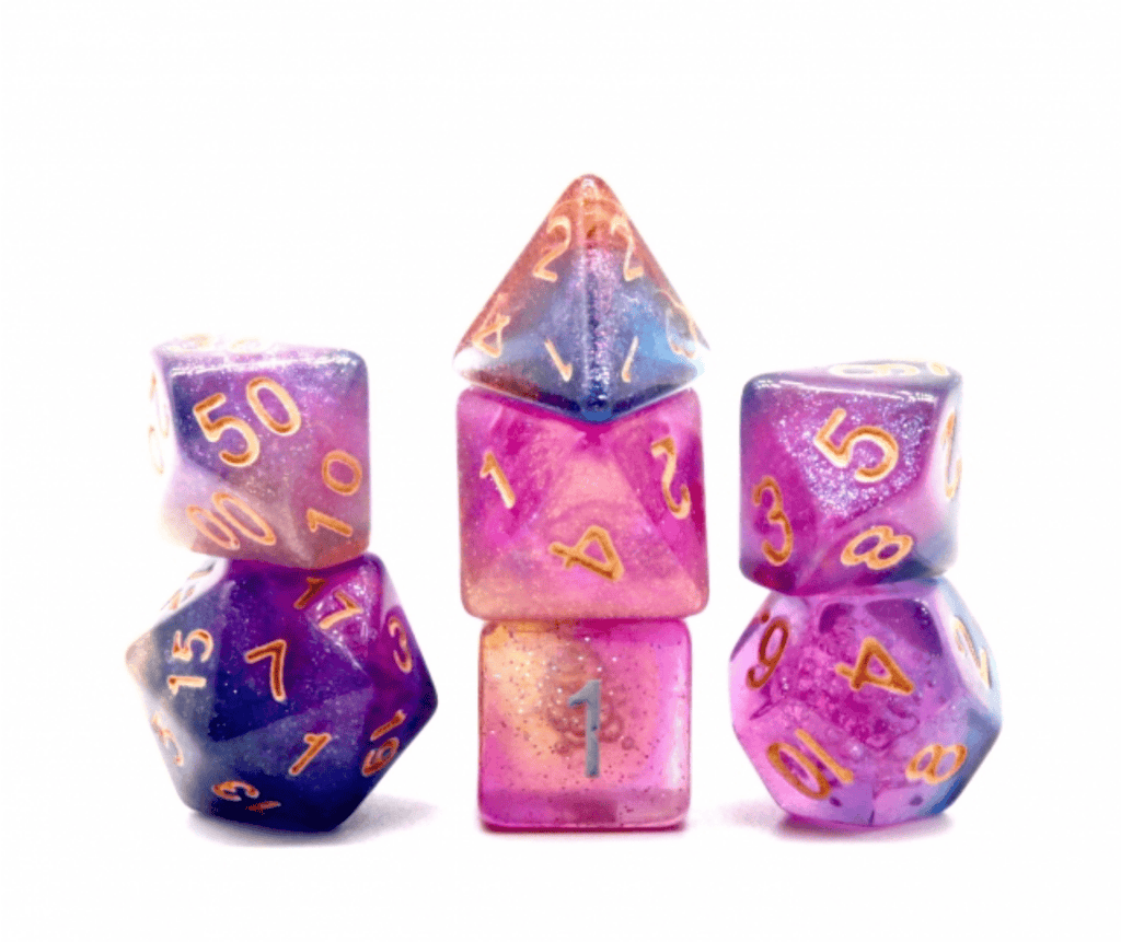 Andromeda’s Nebula RPG Dice Set Plastic Dice Foam Brain Games