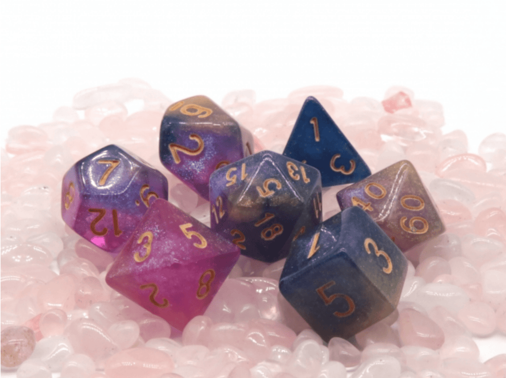 Andromeda’s Nebula RPG Dice Set Plastic Dice Foam Brain Games