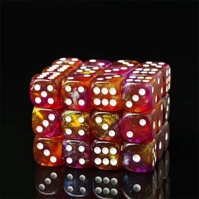 12 piece Pip D6s - Autumnal Wrath Plastic Dice Foam Brain Games