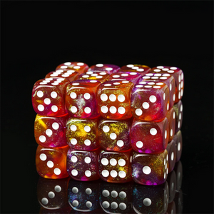 12 piece Pip D6s - Autumnal Wrath Plastic Dice Foam Brain Games
