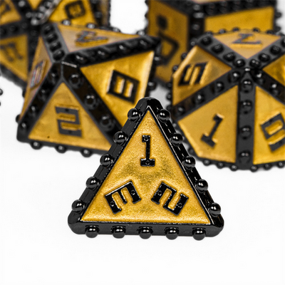 Brigandine Armor: Bannerless - Metal RPG Dice Set Metal Dice Foam Brain Games