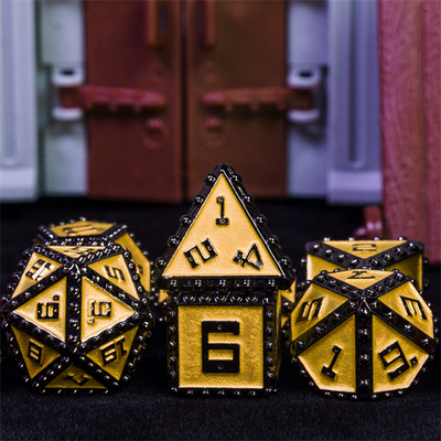 Brigandine Armor: Bannerless - Metal RPG Dice Set Metal Dice Foam Brain Games