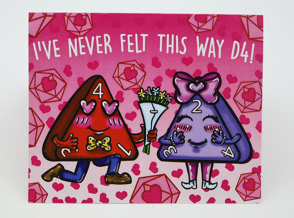Valentines Day Card - D4 Love Greeting Card Foam Brain Games