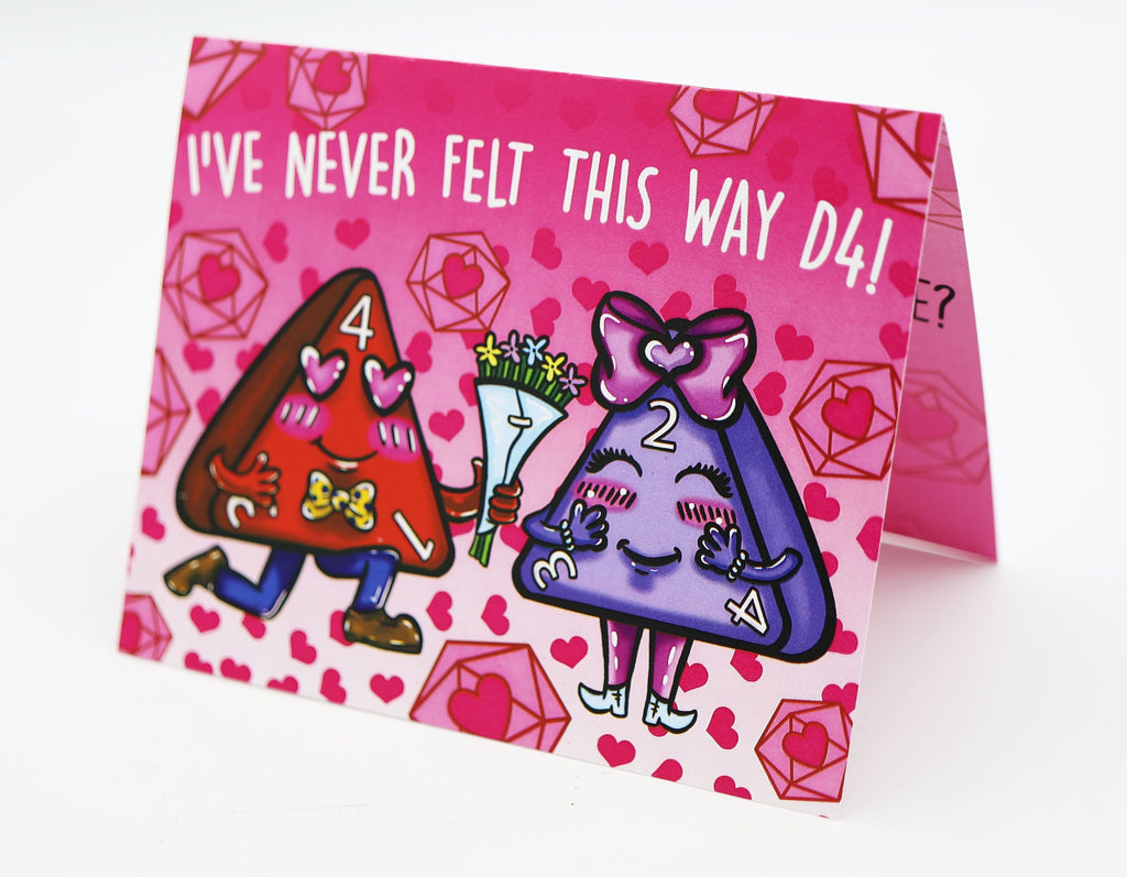 Valentines Day Card - D4 Love Greeting Card Foam Brain Games