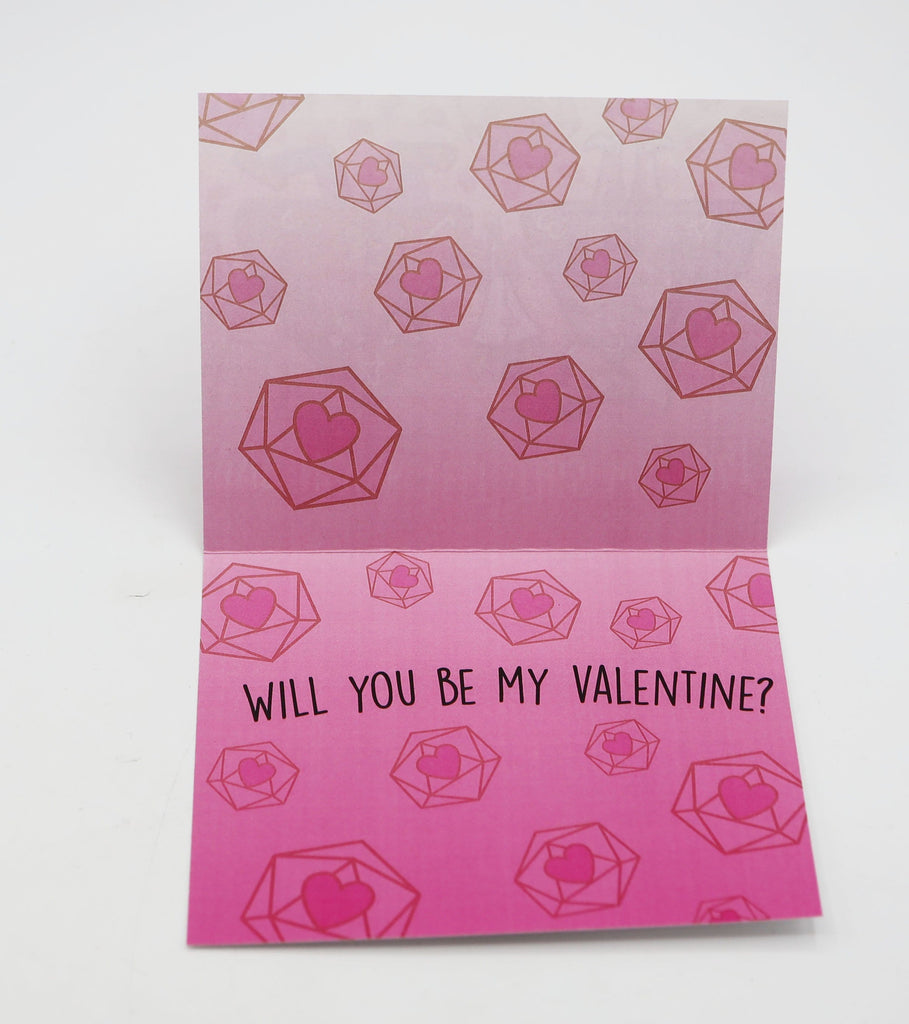 Valentines Day Card - D4 Love Greeting Card Foam Brain Games