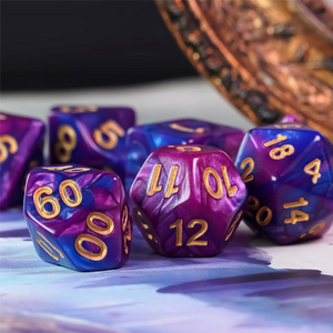Between Dimensions RPG Dice Set Plastic Dice Foam Brain Games