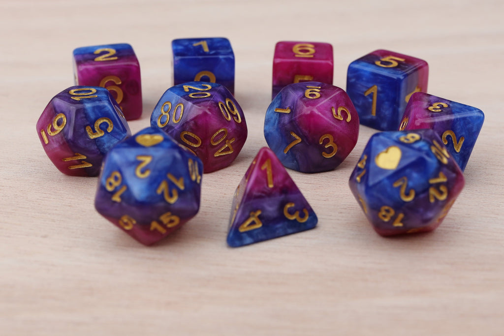 Bisexual Heartbeat Dice Set Plastic Dice Foam Brain Games