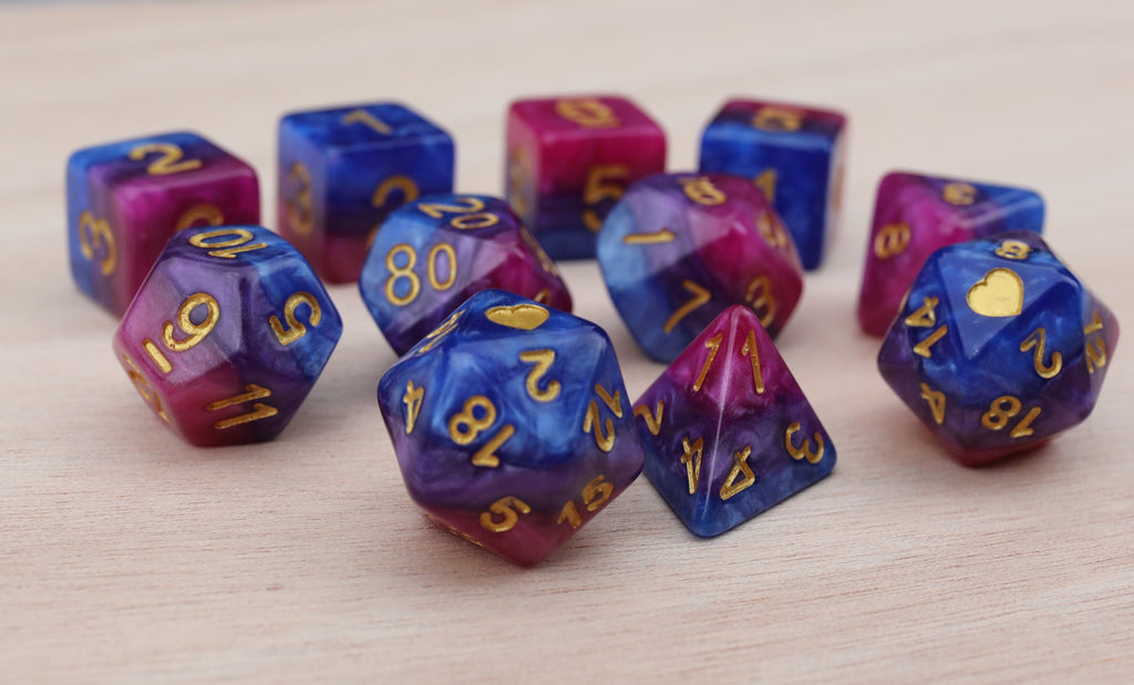 Bisexual Heartbeat Dice Set Plastic Dice Foam Brain Games