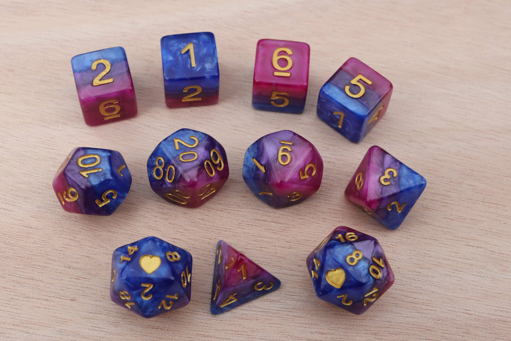 Bisexual Heartbeat Dice Set Plastic Dice Foam Brain Games