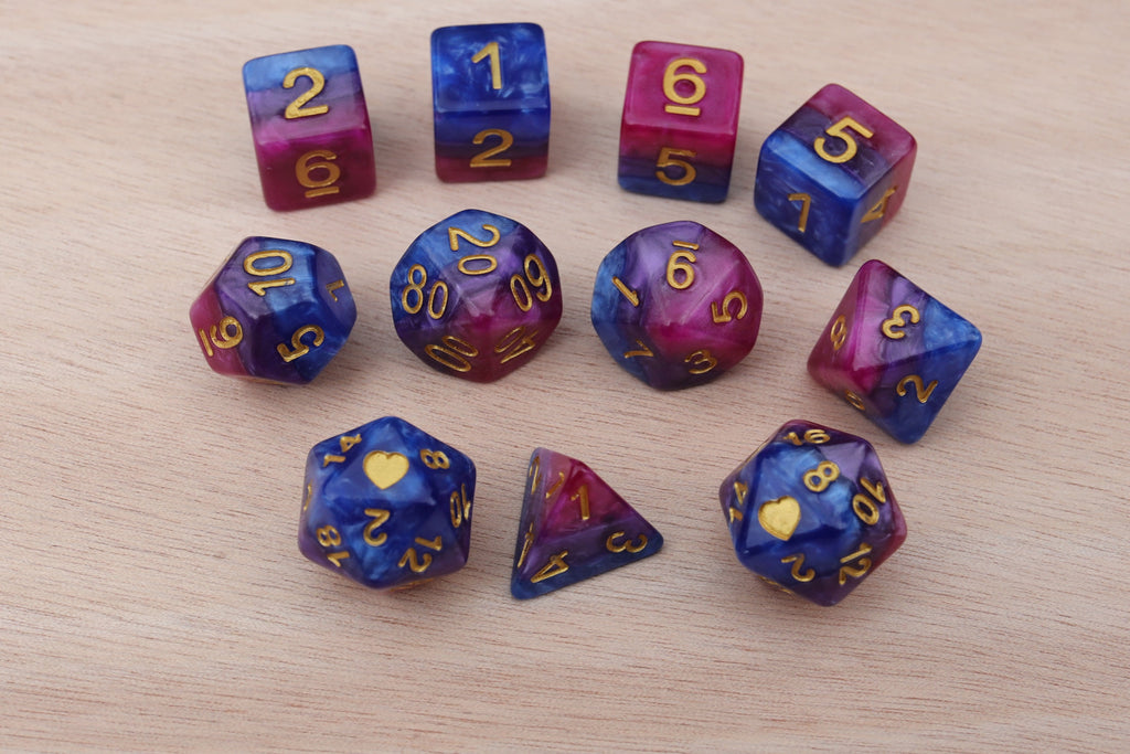 Bisexual Heartbeat Dice Set Plastic Dice Foam Brain Games