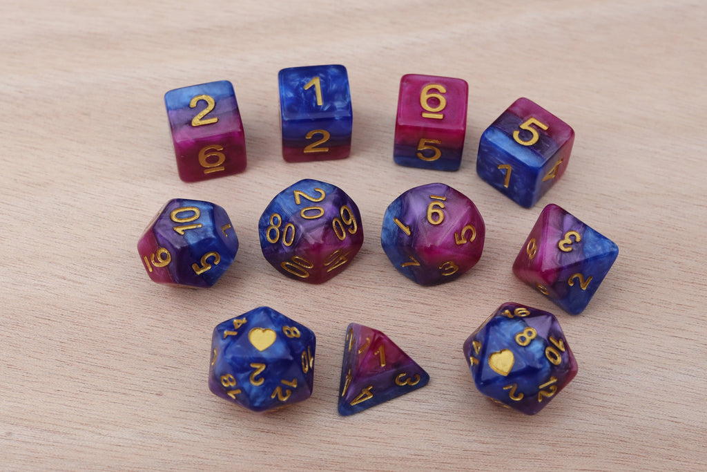 Bisexual Heartbeat Dice Set Plastic Dice Foam Brain Games