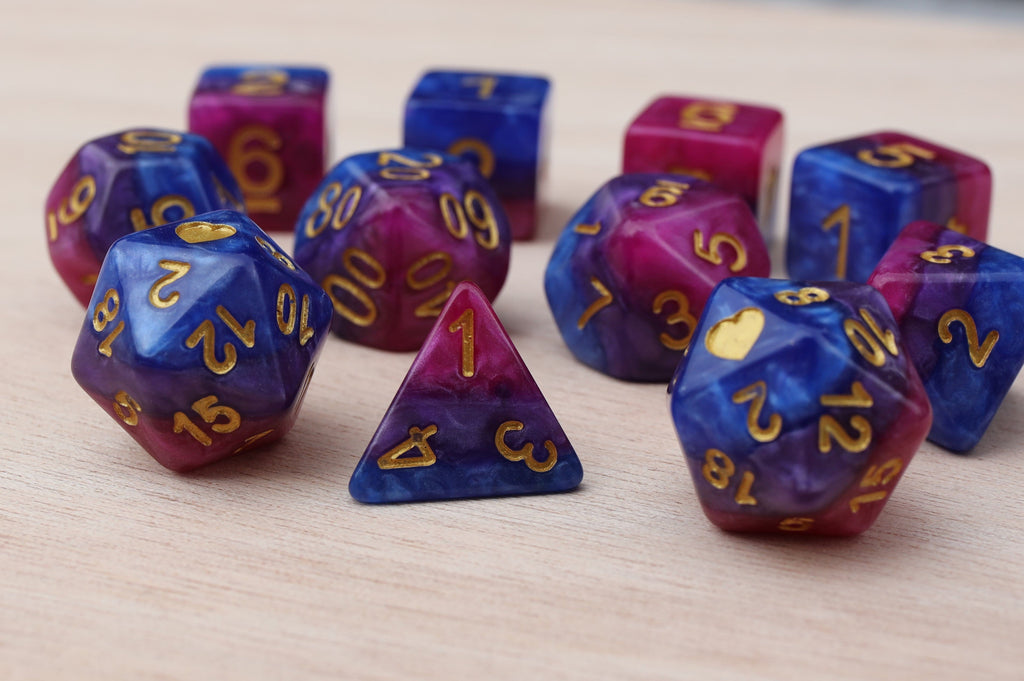 Bisexual Heartbeat Dice Set Plastic Dice Foam Brain Games