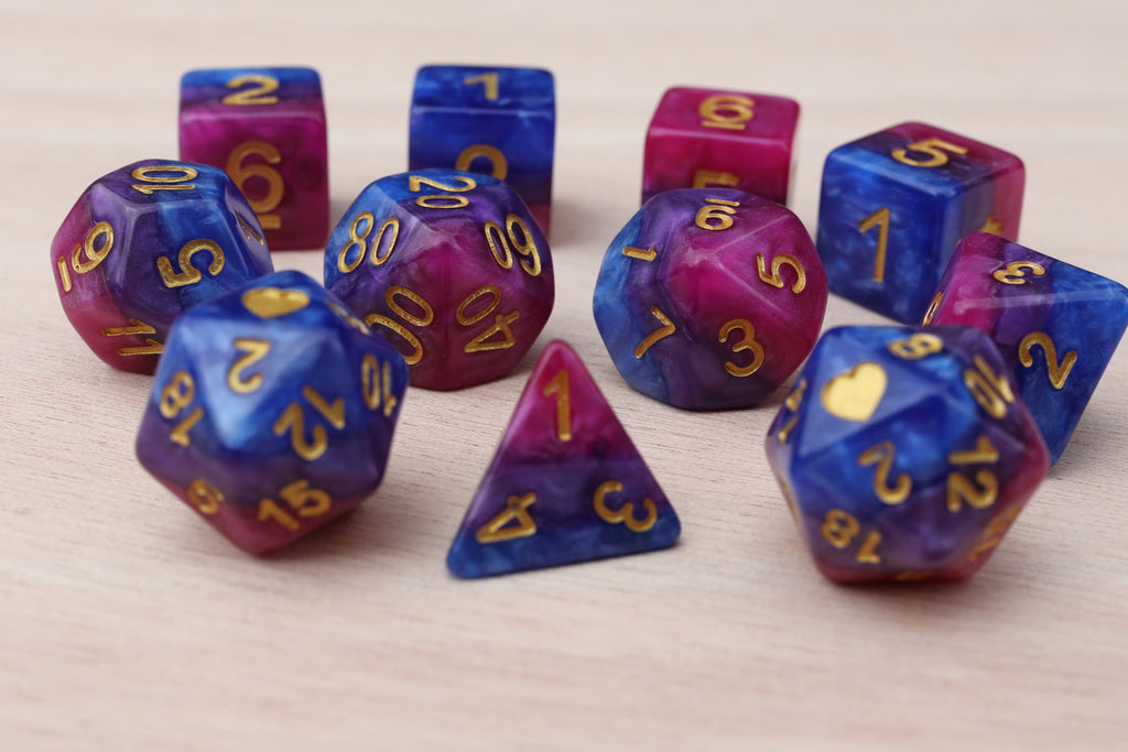 Bisexual Heartbeat Dice Set Plastic Dice Foam Brain Games