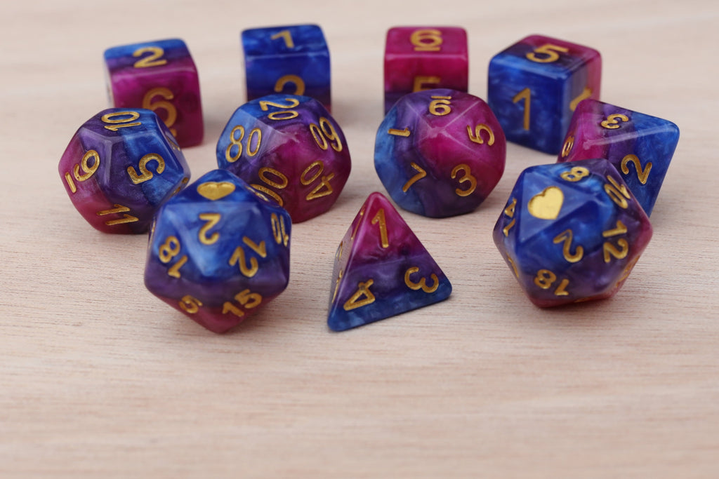Bisexual Heartbeat Dice Set Plastic Dice Foam Brain Games