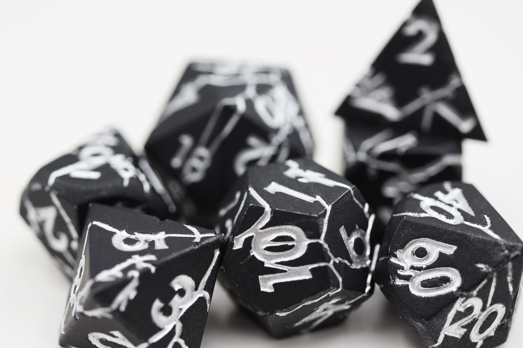 Black Quarry - Metal RPG Dice Set Metal Dice Foam Brain Games