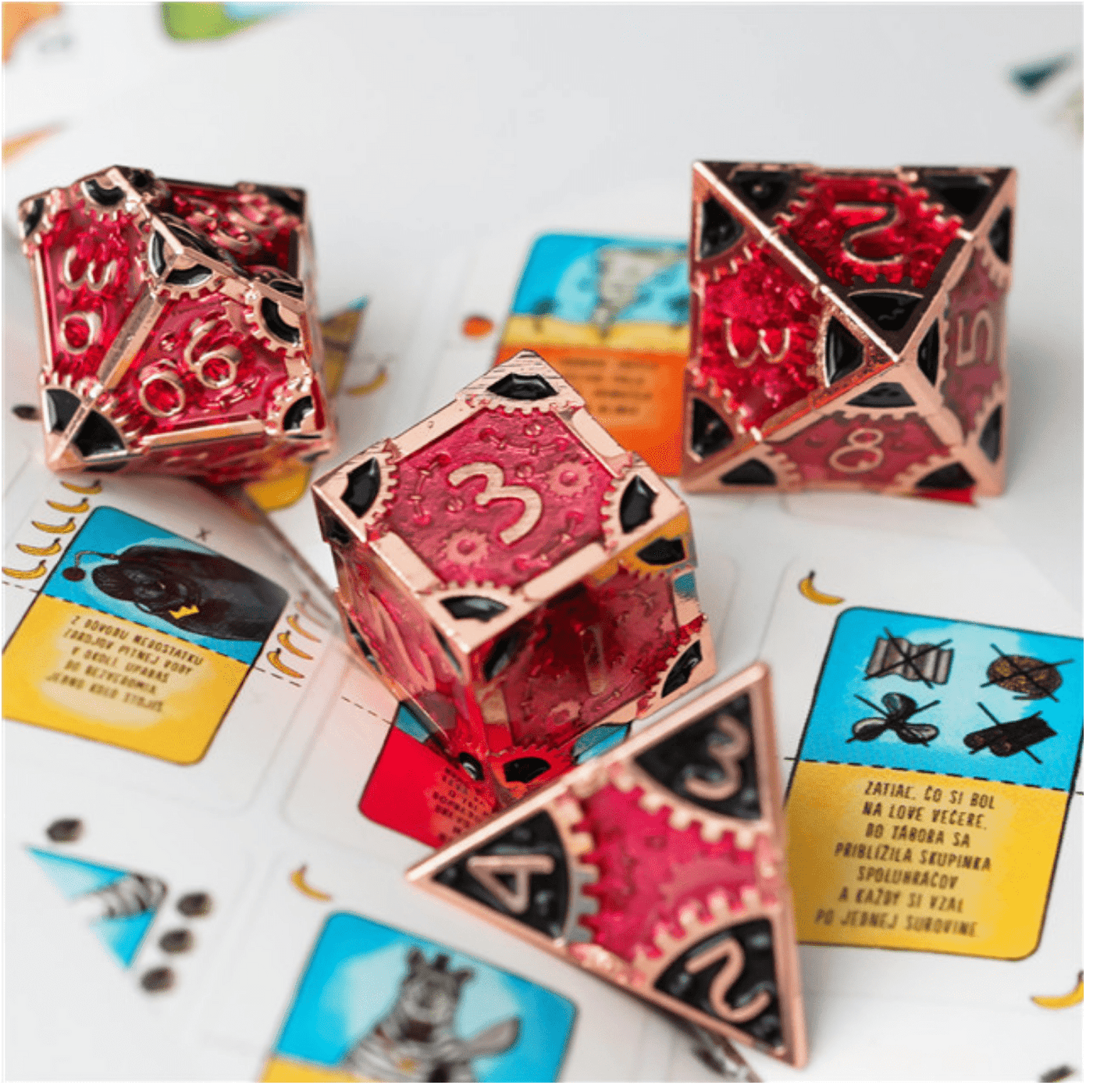 SteamPunk: Bloody Queen - Metal RPG Dice Set Metal Dice Foam Brain Games
