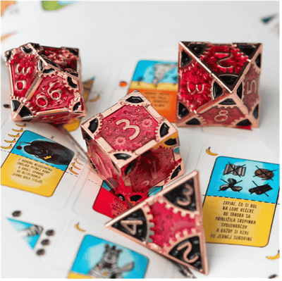 SteamPunk: Bloody Queen - Metal RPG Dice Set Metal Dice Foam Brain Games