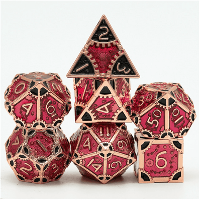 SteamPunk: Bloody Queen - Metal RPG Dice Set Metal Dice Foam Brain Games