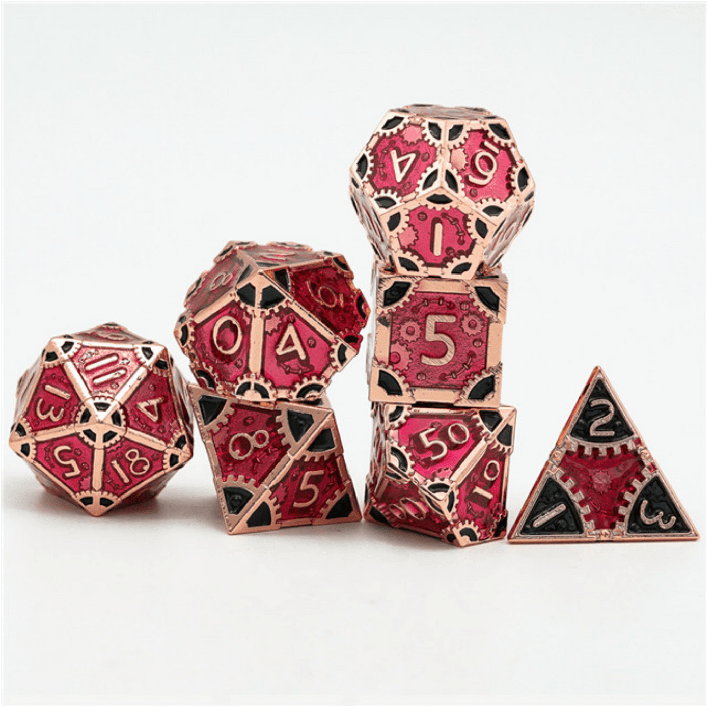 SteamPunk: Bloody Queen - Metal RPG Dice Set Metal Dice Foam Brain Games