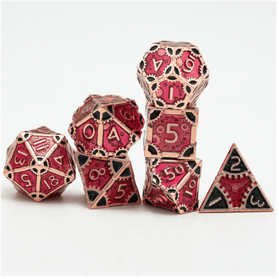 SteamPunk: Bloody Queen - Metal RPG Dice Set Metal Dice Foam Brain Games