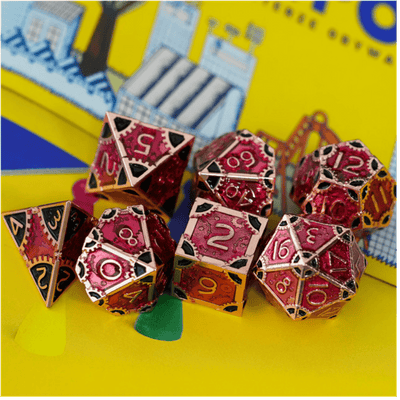 SteamPunk: Bloody Queen - Metal RPG Dice Set Metal Dice Foam Brain Games