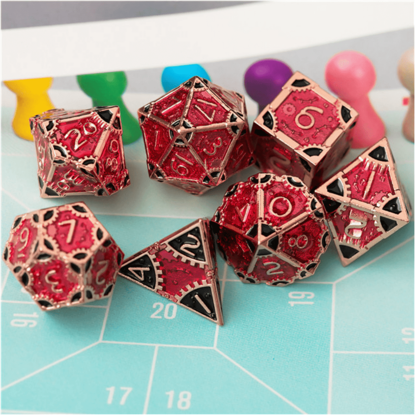 SteamPunk: Bloody Queen - Metal RPG Dice Set Metal Dice Foam Brain Games
