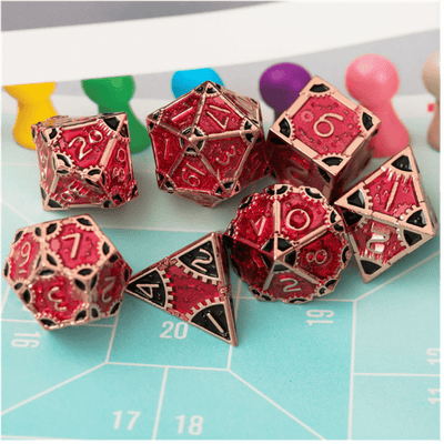 SteamPunk: Bloody Queen - Metal RPG Dice Set Metal Dice Foam Brain Games