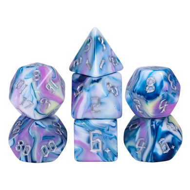 Blooming Violets RPG Dice Set Plastic Dice Foam Brain Games