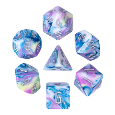 Blooming Violets RPG Dice Set Plastic Dice Foam Brain Games