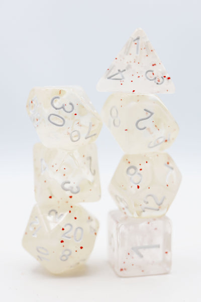 Blossom Snowfall Dice RPG Dice Set Plastic Dice Foam Brain Games