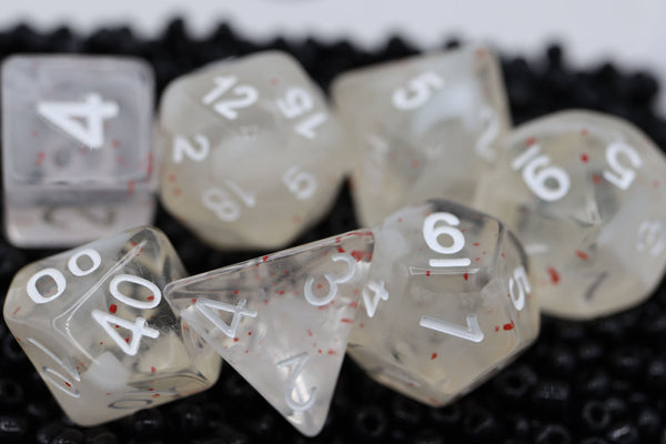 Blossom Snowfall Dice RPG Dice Set Plastic Dice Foam Brain Games