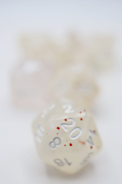 Blossom Snowfall Dice RPG Dice Set Plastic Dice Foam Brain Games