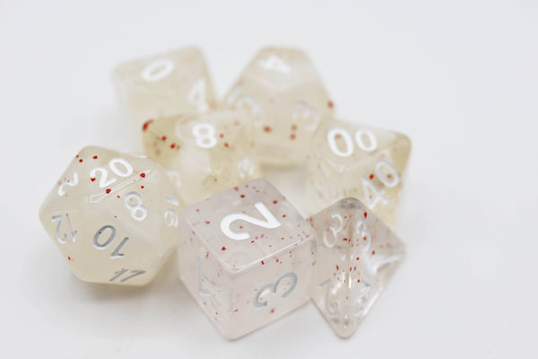 Blossom Snowfall Dice RPG Dice Set Plastic Dice Foam Brain Games