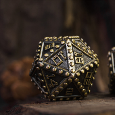 Brigandine Armor: Bronze - Metal RPG Dice Set Metal Dice Foam Brain Games